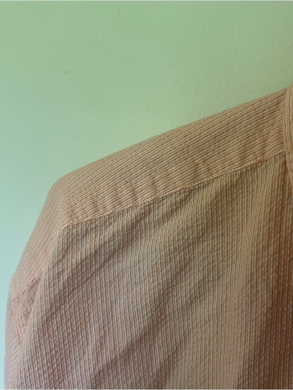 Polo Ralph Lauren orange/white pinstriped Buttondown Shirt Greggor 100% cotton L - Picture 9 of 9
